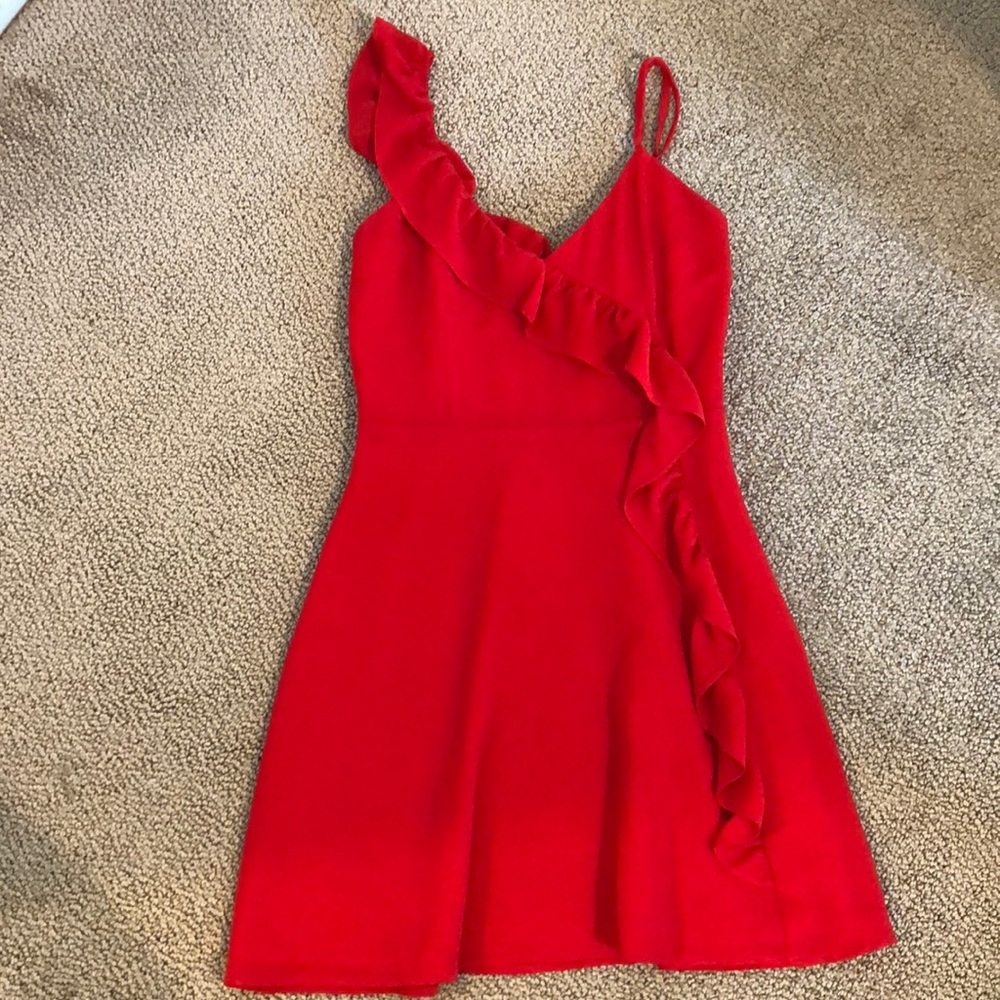 BB Dakota Red wedding guest dress